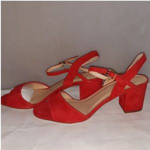 Barney’s New York red suede sandal